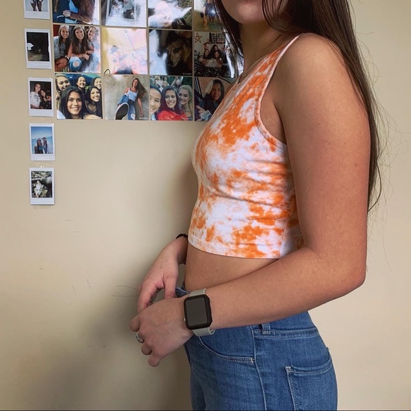 Cotton:On orange tie-dye crop - Picture 2 of 3